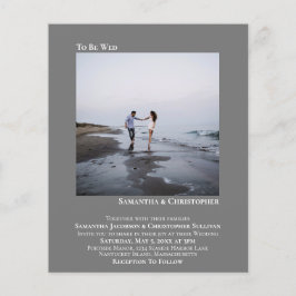 Lámina Invitación a la boda con el presupuesto gris de la