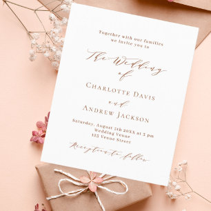 Lámina Invitación a la boda con presupuesto blanco para n