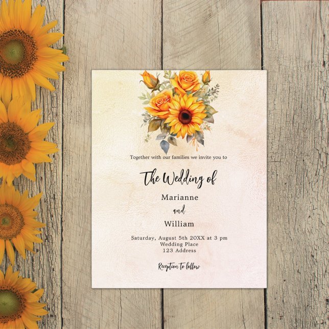 Lámina Invitación a la boda con presupuesto de energía so (Subido por el creador)