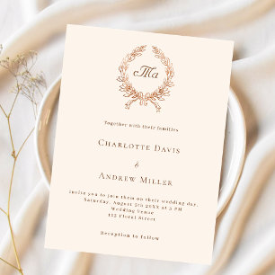 Lámina Invitación a la boda con presupuesto de escudo Bei