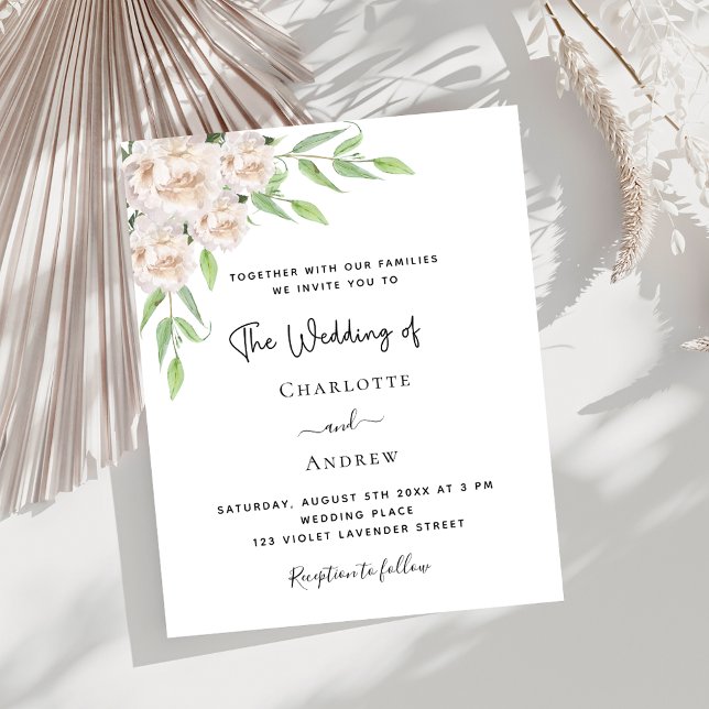 Lámina Invitación a la boda con presupuesto de flores bla (Subido por el creador)