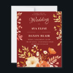 Lámina Invitación a la boda con presupuesto floral en Bor<br><div class="desc">Celebra tu día especial con esta impresionante invitación a bodas con presupuesto floral. Con ricas flores de borgoña sobre un fondo suave y neutro, este diseño logra el equilibrio perfecto entre elegancia y asequibilidad. Ideal para parejas que buscan añadir un toque de romanticismo y encanto a su día de bodas,...</div>