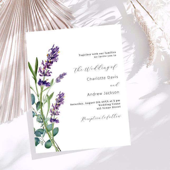 Lámina Invitación a la boda con presupuesto púrpura de la (Subido por el creador)