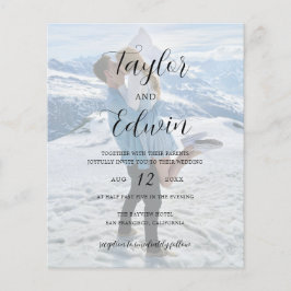 Lámina Invitación a la boda contemporánea de presupuesto 