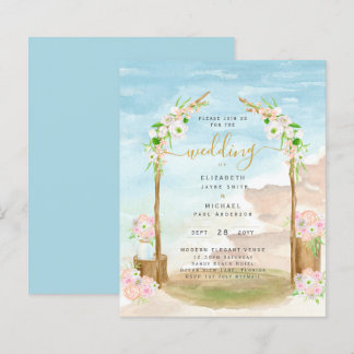 Lámina Invitación a la boda costera de BUDGET Beach