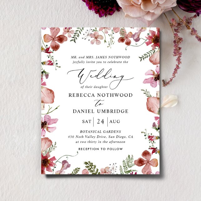 Lámina Invitación a la boda de barba elegante y rústica d (Subido por el creador)