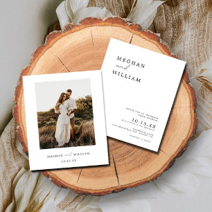 Lámina Invitación a la boda de Boho con foto moderna de B