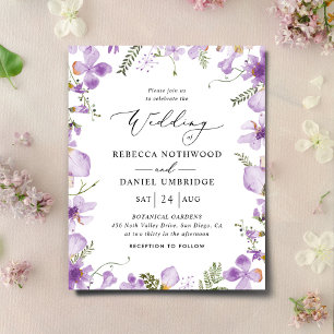Lámina Invitación a la boda de Boho Lavender