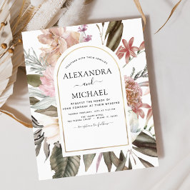 Lámina Invitación a la boda de Borgoña Rosa Dusty