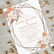Invitación a la boda de Budget Terracotta Boho Pam