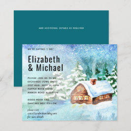 Lámina Invitación a la boda de cabinas de Woodland en inv