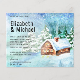 Lámina Invitación a la boda de cabinas de Woodland en inv