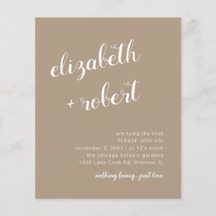 Lámina Invitación a la boda de caligrafía de guión de pre