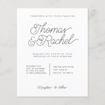 Invitación a la boda de caligrafía moderna y simpl
