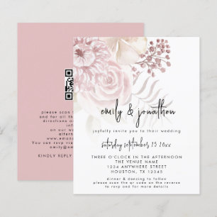 Lámina Invitación a la boda de código QR del guión manusc