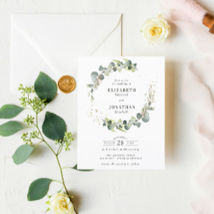 Lámina Invitación a la boda de color agua verde