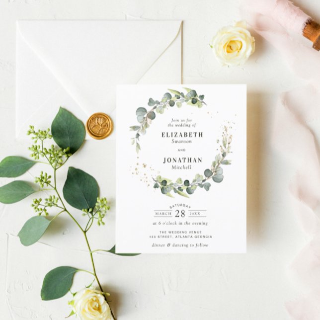 Lámina Invitación a la boda de color agua verde (Subido por el creador)
