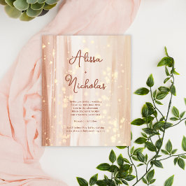 Lámina Invitación a la boda de color de barro de barro de