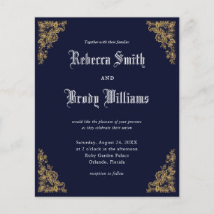Lámina Invitación a la boda de encaje de la Marina de Gue