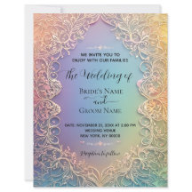 Invitación a la boda de encaje delgada
