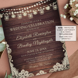 Lámina Invitación a la Boda de Enfrentamientos Rústicos d