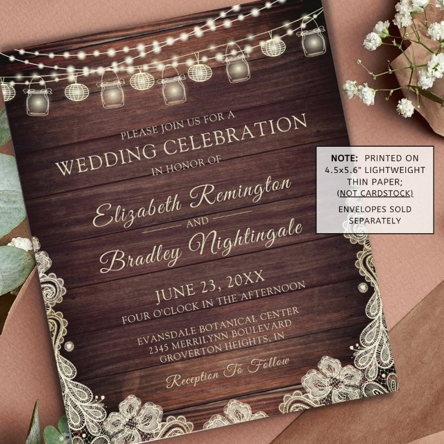 Lámina Invitación a la Boda de Enfrentamientos Rústicos d (Subido por el creador)
