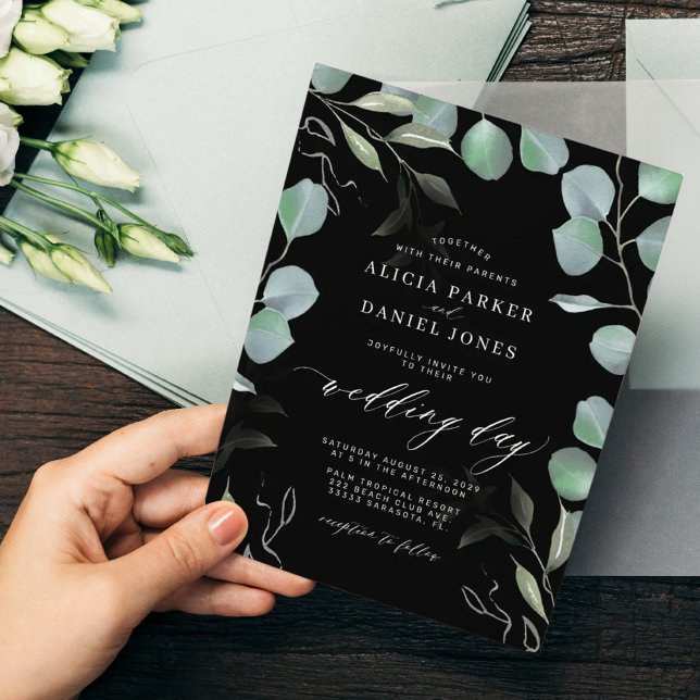 Lámina Invitación a la boda de eucalipto presupuestal (Subido por el creador)