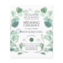 Invitación a la boda de Eucalyptus