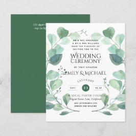 Lámina Invitación a la boda de Eucalyptus