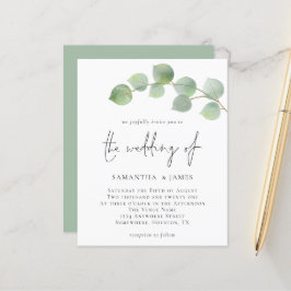 Lámina Invitación a la boda de Eucalyptus Elegante Presup