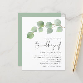 Lámina Invitación a la boda de Eucalyptus Elegante Presup
