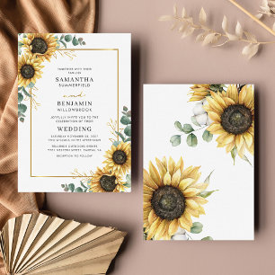 Lámina Invitación a la boda de Eucalyptus Geometric Sunfl