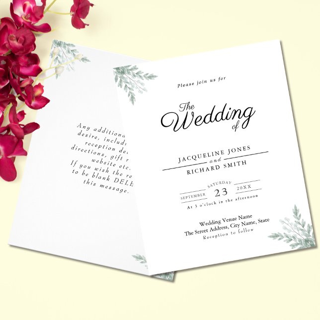 Lámina Invitación a la boda de Eucalyptus Greenery (Subido por el creador)