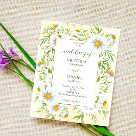 Lámina Invitación a la boda de flores de primavera salvaj