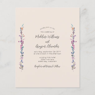 Lámina Invitación a la boda de Flores Silvestres con flor