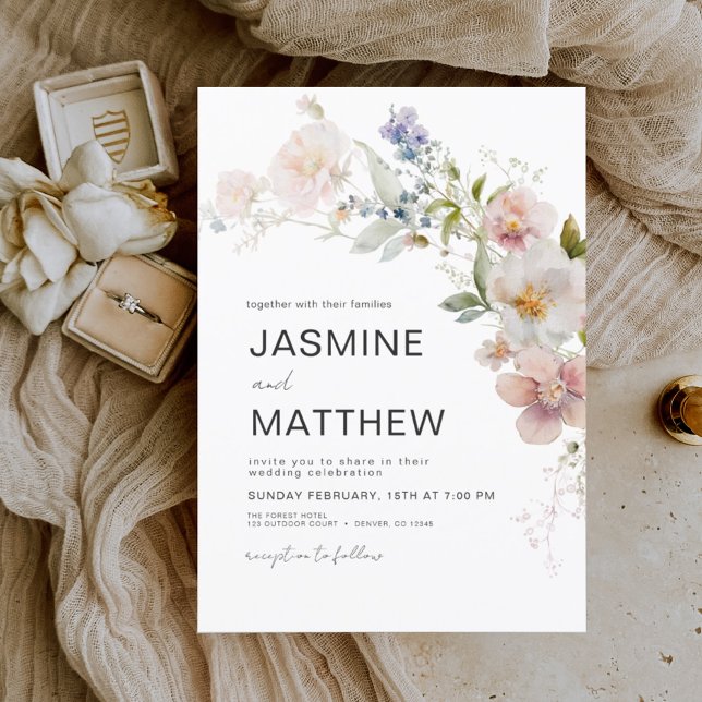 Lámina Invitación a la boda de flores silvestres del Boho (Subido por el creador)