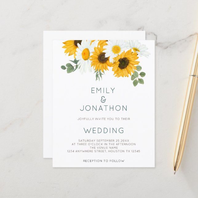 Lámina Invitación a la boda de follaje del Boho de Presup (Anverso/Reverso In Situ)