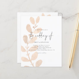 Lámina Invitación a la boda de follaje moderno de presupu