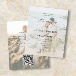 Lámina Invitación a la boda de fotos con guión de presupu