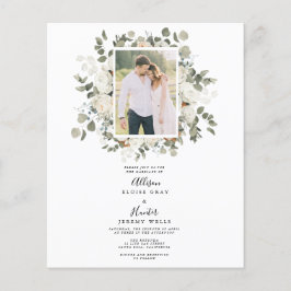 Lámina Invitación a la boda de fotos florales