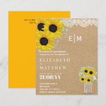 Invitación a la boda de gitophila de girasoles rus
