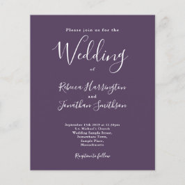 Lámina Invitación a la boda de guión moderno con presupue