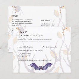 Lámina Invitación a la boda de Halloween Skulls góticos P