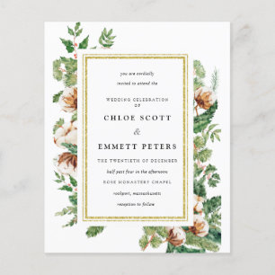 Lámina Invitación a la boda de invierno de Budget Holly P