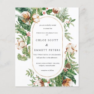 Lámina Invitación a la boda de invierno de Budget Holly P