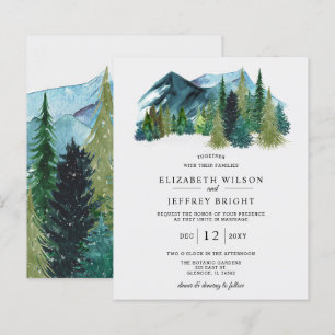 Lámina Invitación a la Boda de Invierno de las Montañas P