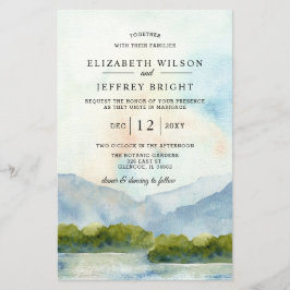Lámina Invitación a la boda de invierno de Montañas de Pr