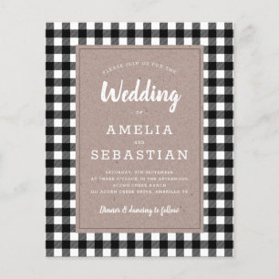 Lámina Invitación a la boda de Kraft para el búfalo de Bú