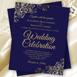 Lámina Invitación a la boda de la Boda Azul de la Marina