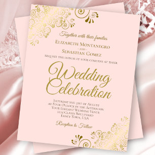 Lámina Invitación a la boda de la boda de la elegancia de